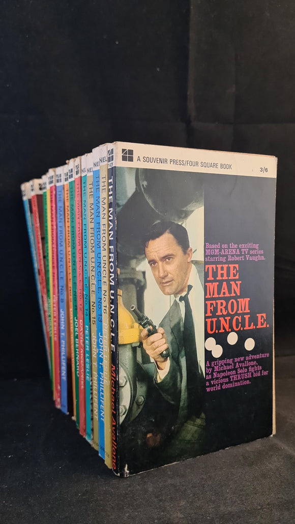 Michael Avallone - The Man From U.N.C.L.E. Four Square Book, 1966, 67 & 68, Set 1 - 16