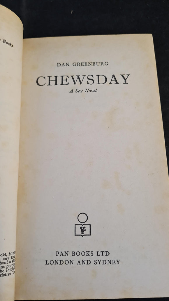 Dan Greenburg - Chewsday, Pan Books, 1974, Paperbacks