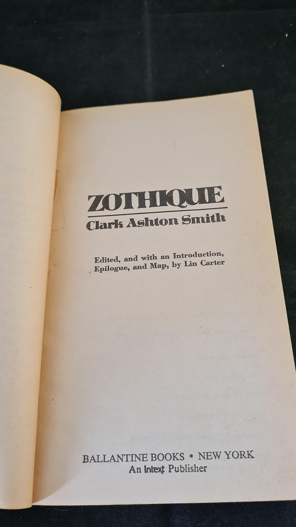 Clark Ashton Smith - Zothique, Ballantine Books, 1970, First Edition ...
