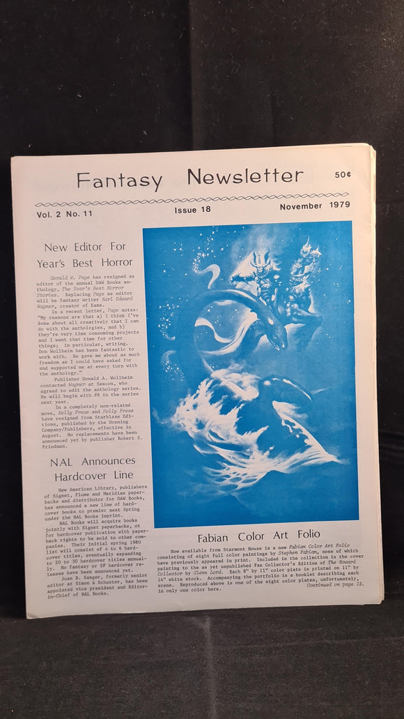 Fantasy Newsletter Volume 2 Number 11 Issue 18 November 1979