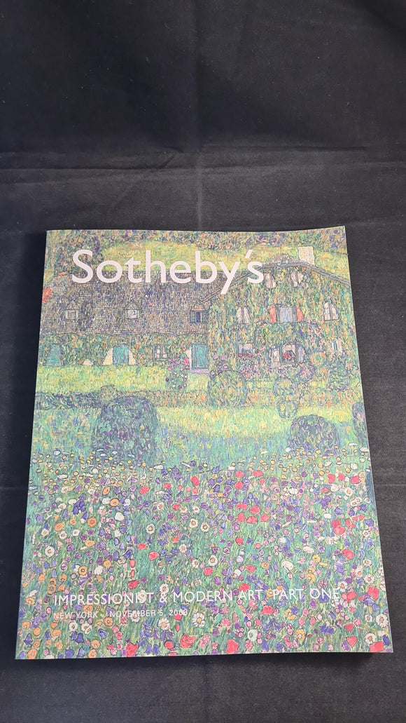 Sotheby's 5 November 2003, Impressionist & Modern Art, Part One, New York