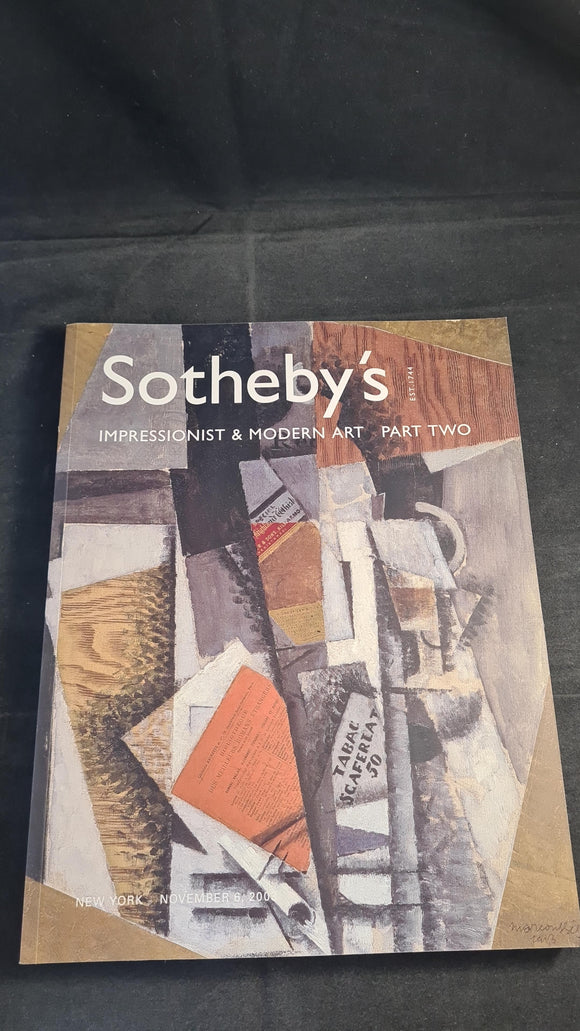 Sotheby's 6 November 2003, Impressionist & Modern Art, Part Two, New York