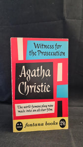 Agatha Christie - Witness for the Prosecution, Fontana Books, 1958, First Edition, Paperbacks