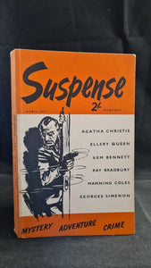 Suspense Volume 2 Number 4 April 1959, Paperbacks, Agatha Christie, Ray Bradbury