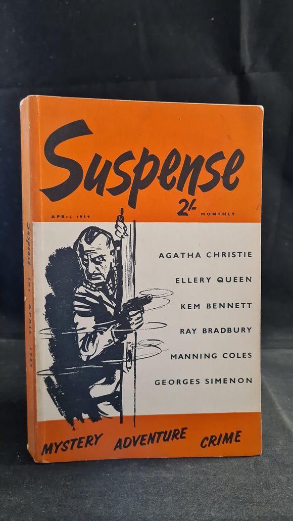 Suspense Volume 2 Number 4 April 1959, Paperbacks, Agatha Christie, Ray Bradbury