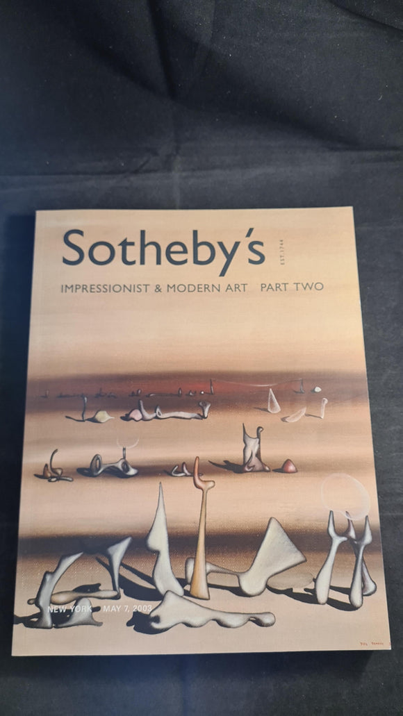 Sotheby's 7 May 2003, Impressionist & Modern Art Part Two, New York