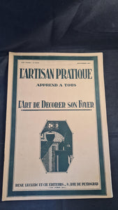 L'Artisan Pratique Number 219 September 1927, The Art of Decorating your Home, French