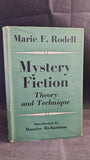 Marie F Rodell - Mystery Fiction, Theory & Technique, Hammond, 1954, First Edition