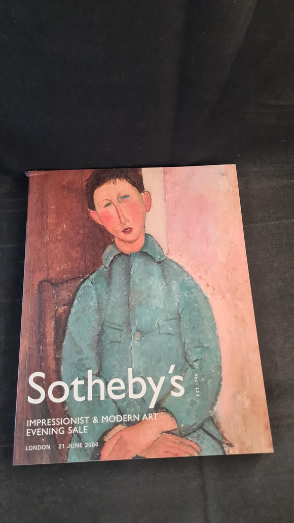 Sotheby's 21 June 2004, Impressionist & Modern Art, London