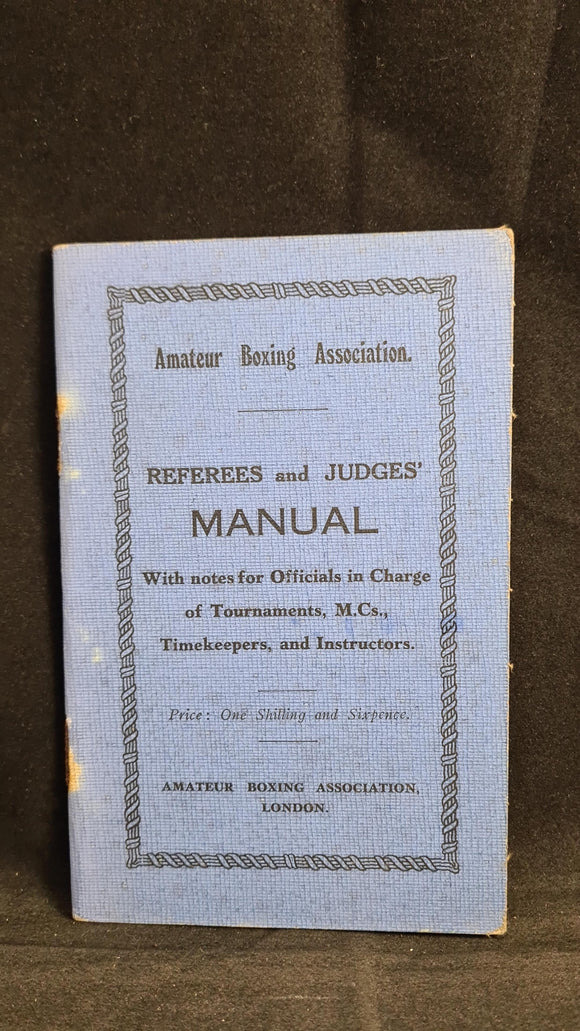 Referees & Judges' Manual, Amateur Boxing Association, 1943