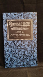 Trollopiana Number 12 February 1991, The Journal of The Trollope Society