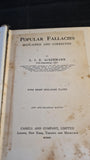 A S E Ackermann - Popular Fallacies, Cassell & Company, 1909, Inscription, Signed