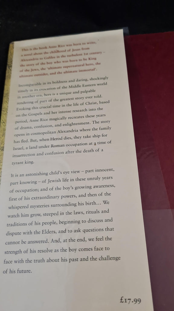Anne Rice - Christ The Lord, Out of Egypt, Chatto & Windus, 2005 ...
