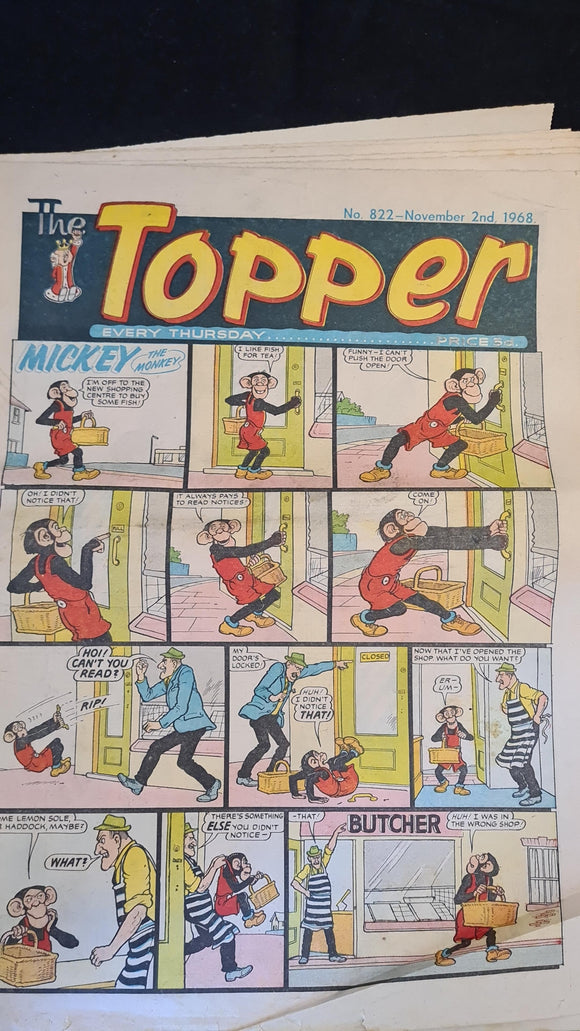 The Topper Number 822 November 2nd 1968, D C Thomson