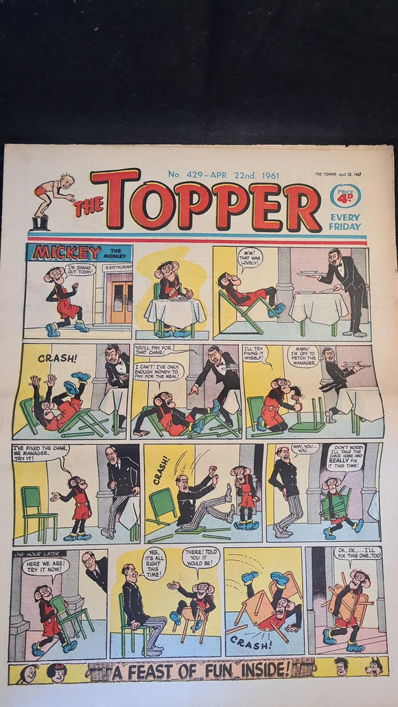 The Topper Number 429 April 22nd 1961, D C Thomson