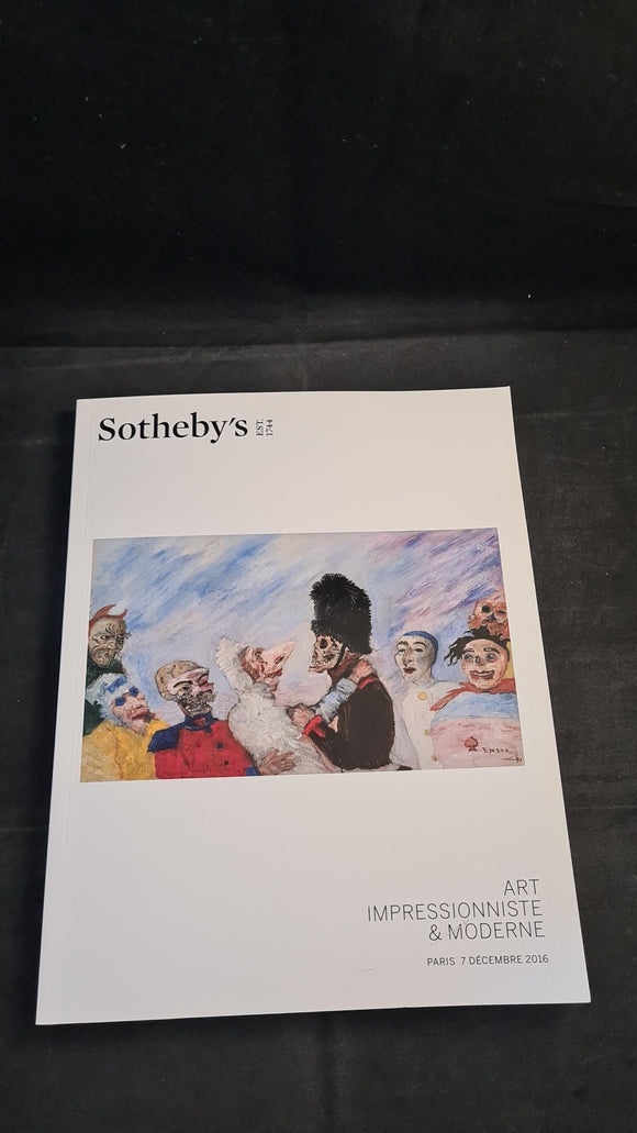 Sotheby's 7 December 2016, Art Impressionniste & Moderne, Paris