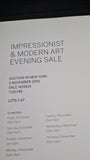 Sotheby's 5 November 2015, Impressionist & Modern Art, New York