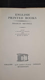 Francis Meynell - English Printed Books, Collins, 1946, First Edition