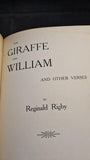 Reginald Rigby - The Giraffe & William & Other Verses, Dennis & Sons, (1915?) First Edition