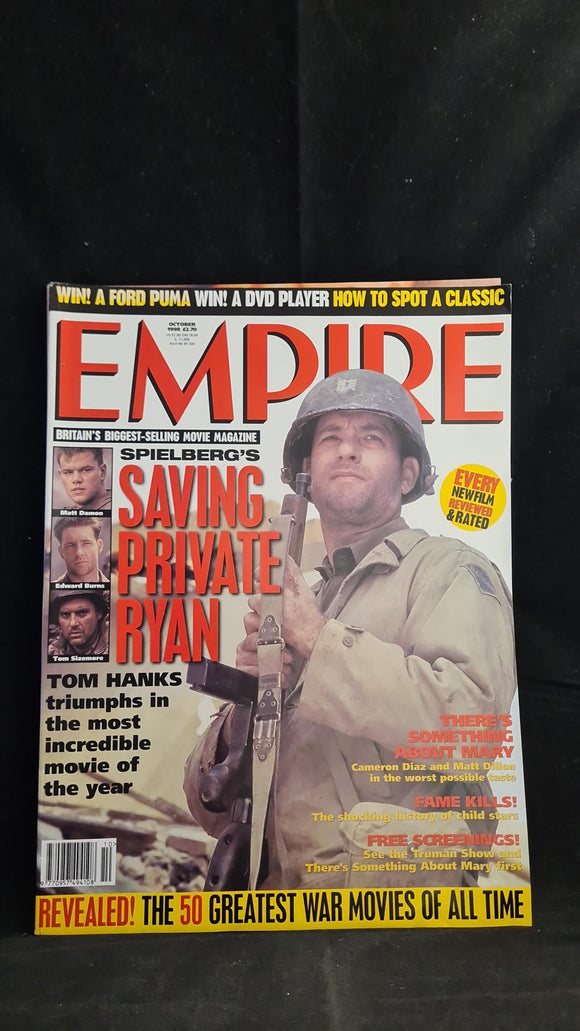 Empire Magazine October 1998 & Empire's 100 Sexiest Movie Stars of 1998