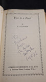 T A Layton - Five to a Feast, Gerald Duckworth, 1948, First Edition, Inscribed, Signed