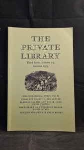 The Private Library Third Series, Volume 2 Number 3 Autumn 1979