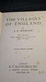 A K Wickham - The Villages of England, B T Batsford, 1933, Inscribed, Signed