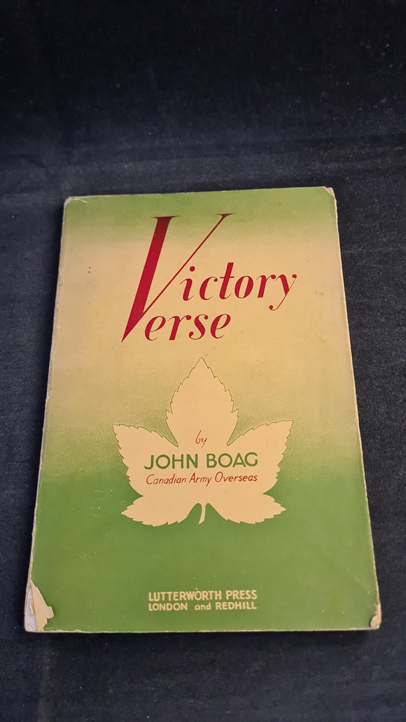 John H Boag - Victory Verse, Lutterworth Press, 1941, First Edition