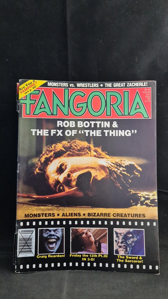 Fangoria Magazine Issue 21 Volume 3 c1982, O'Quinn Studios