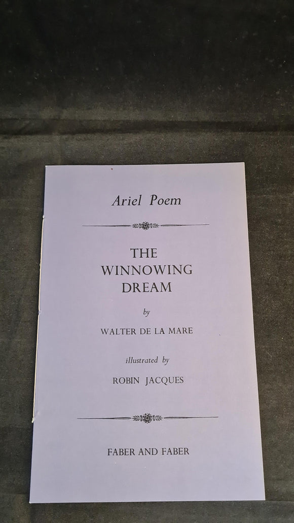 Walter de la Mare - The Winnowing Dream, Faber and Faber, 1954