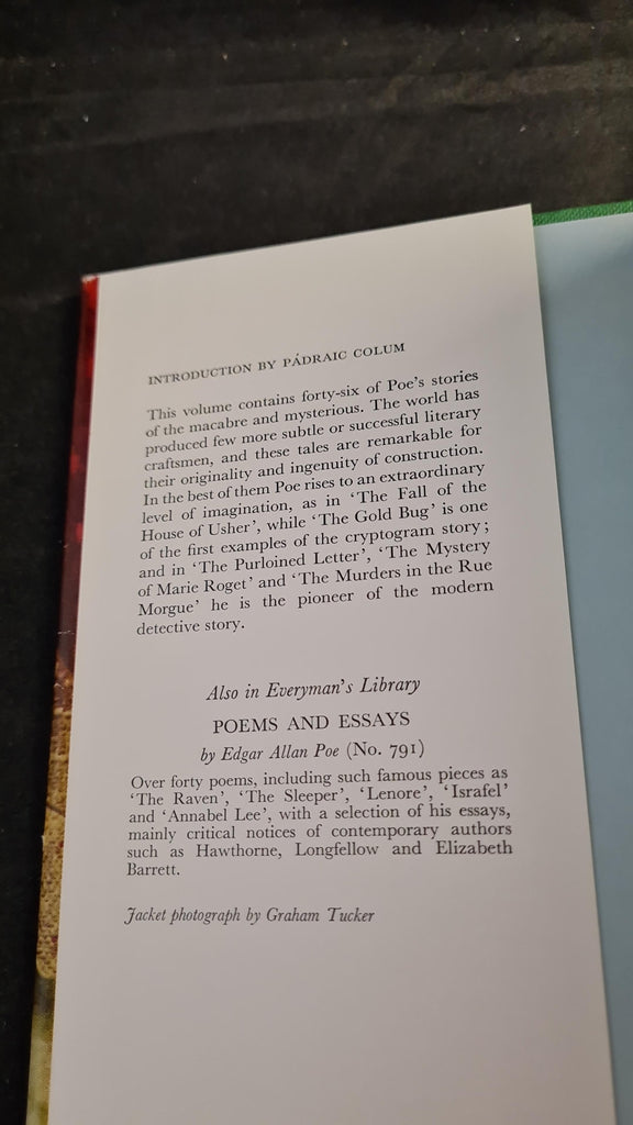 Edgar Allan Poe - Tales of Mystery and Imagination, Everyman's Library ...
