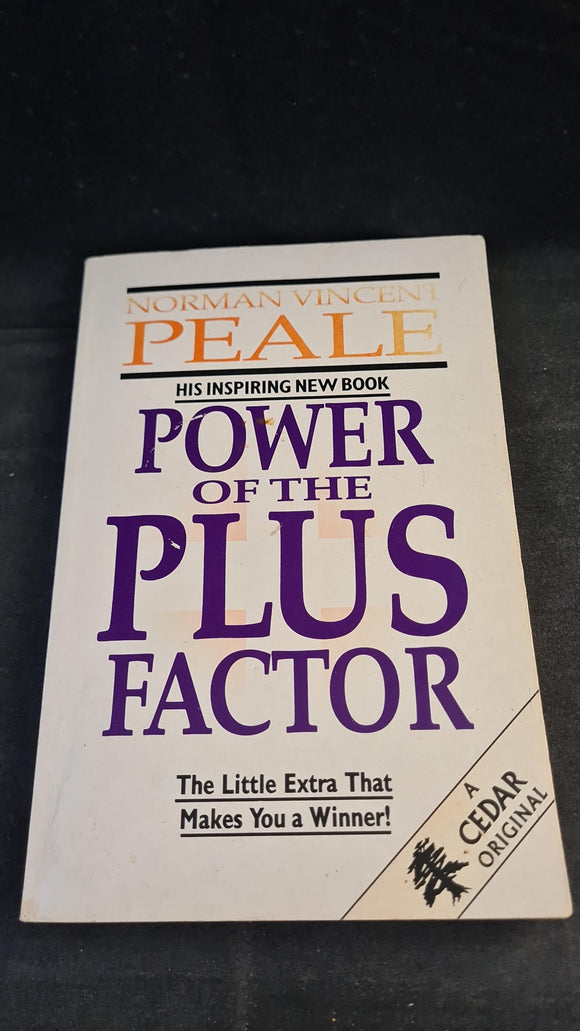 Norman Vincent Peale - Power of the Plus Factor, Cedar Books, 1989, Paperbacks
