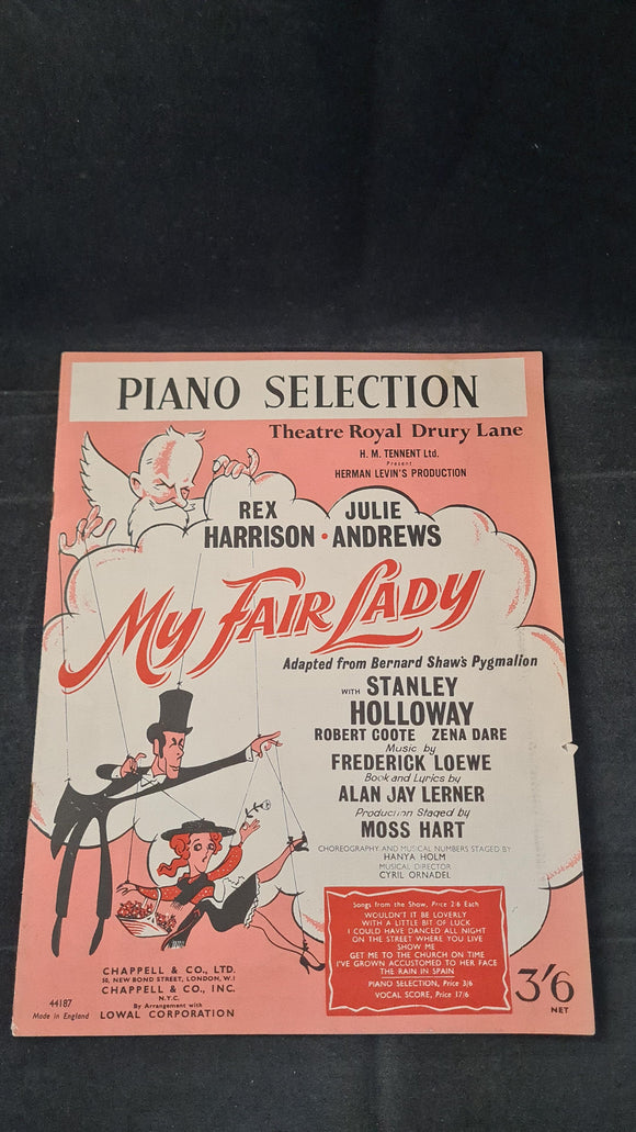 My Fair Lady, Chappell & Company, 1956, Piano Selection