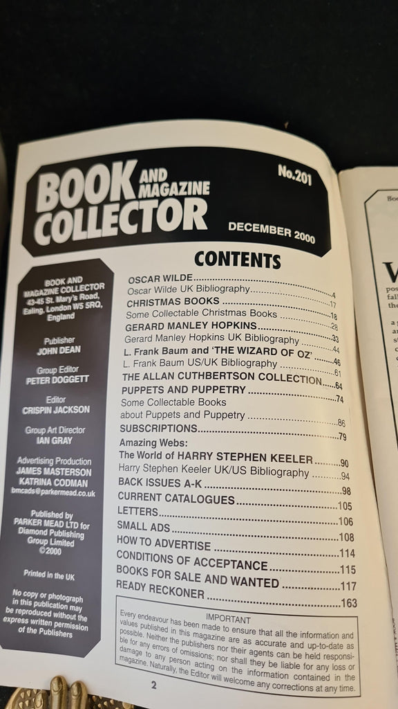 Book and Magazine Collector Number 201 December 2000 – Richard Dalby's ...