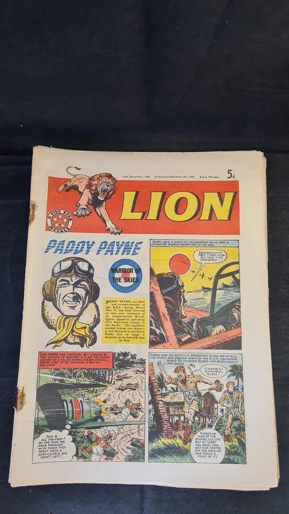 Lion Magazine's 8th April 1961 - 16th December 1961, 21 Magazines, Fleetway Publications