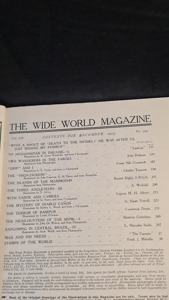 The Wide World Magazine Volume 52 Number 309 December 1923 – Richard ...