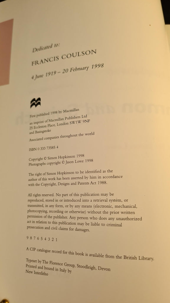 Simon Hopkinson - Gammon and Spinach, Macmillan, 1998 – Richard Dalby's ...