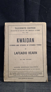 Lafcadio Hearn - Kwaidan, Tauchnitz Edition, 1920