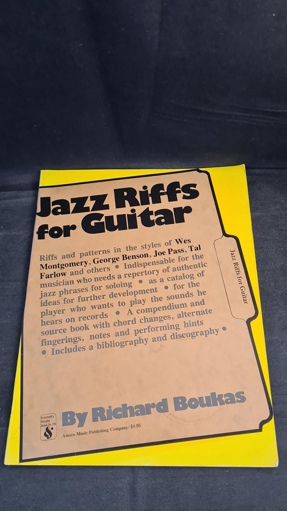Richard Boukas - Jazz Riffs for Guitar, Amsco Music Publishing, 1977