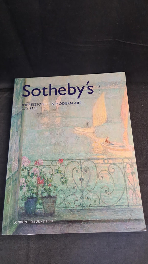 Sotheby's Auctions 24 June 2003, Impressionist & Modern Art, London