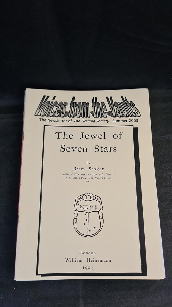 Voices from the Vaults - Newsletter of The Dracula Society, Summer 2003