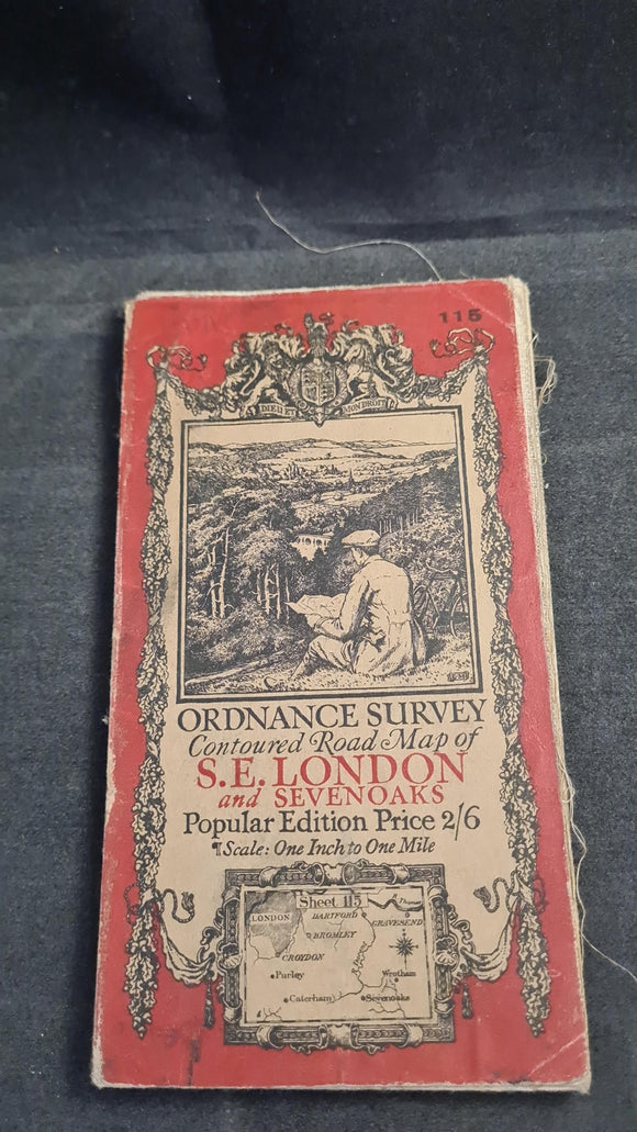 Ordnance Survey, Contoured Road Map of S.E. London and Sevenoaks