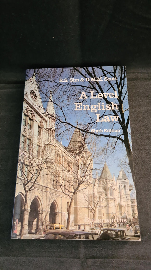 R S Sim - A Level English Law, Butterworths, 1988, Paperbacks