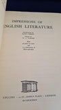 W J Turner - Impressions of English Literature, Collins, 1944