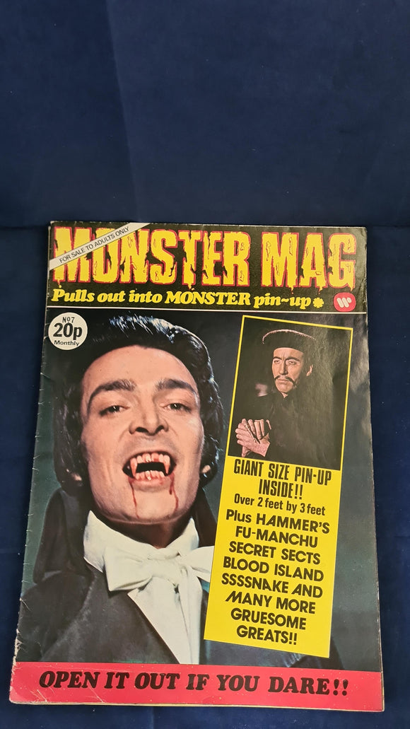 Jan Cook - Monster Mag Number 7, Top Sellers, 1974, Monster Pin-up