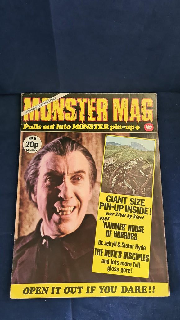 Jan Cook - Monster Mag Number 6, Top Sellers, 1974, Monster Pin-up