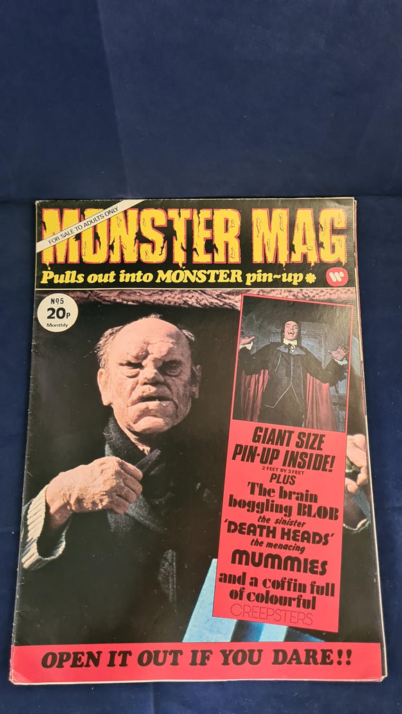 Jan Cook - Monster Mag Number 5, Top Sellers, 1974, Monster Pin-up