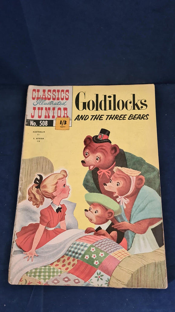 Goldilocks and The Three Bears, Classics Illustrated Junior, Number 508