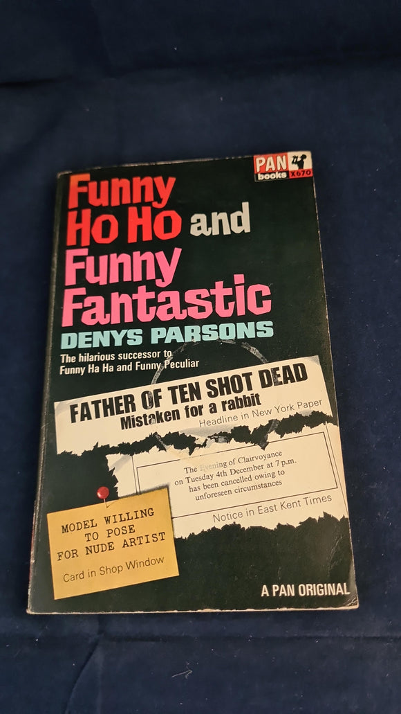 Denys Parsons - Funny Ho Ho & Funny Fantastic, Pan Books, 1967, Paperbacks