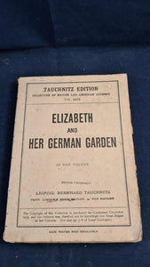 Elizabeth and Her German Garden, Bernhard Tauchnitz, 1900